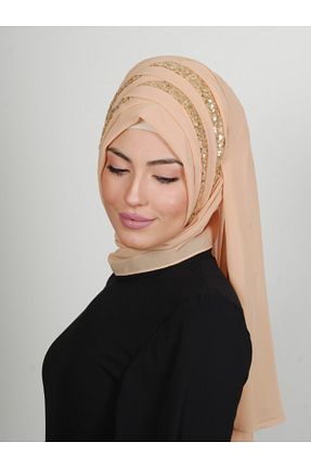 روسری طلائی شیفون Yasmin S