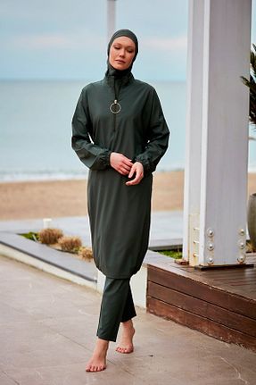 مایو حجاب خاکی زنانه ساده Marina - کد 824164232