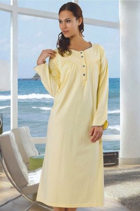لباس شب زرد زنانه پنبه (نخی) کد 39319084