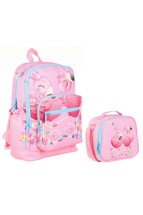 کیف مدرسه صورتی بچه گانه پارچه ای Kaukko - کد 837455347