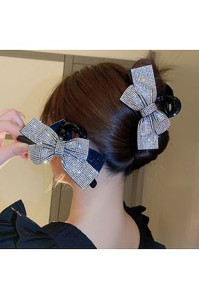 گیره سر مشکی زنانه سنگ کریستال GÜLPEŞE - کد 837454693