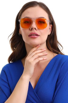 عینک آفتابی نارنجی زنانه UV400 MACERATİ - کد 469534485