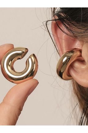گوشواره غضروفی جواهر طلائی زنانه استیل ضد زنگ VİOLET ACCESSORİES - کد 781069560