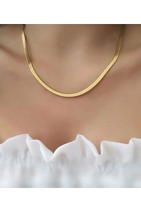 گردنبند استیل ( فولاد ) طلائی زنانه استیل (فولاد) Arjew - کد 837500898