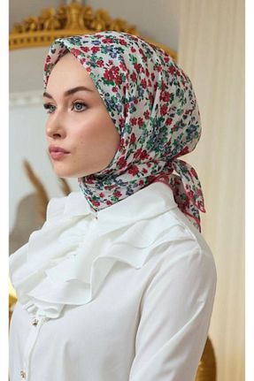 روسری قرمز پنبه پلی استر İpekhan - کد 837526769