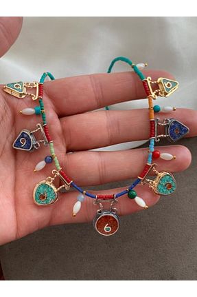 گردنبند نقره فیروزه ای زنانه 925 عیار Mardin Gümüş - کد 110695887