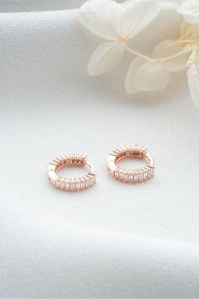 گوشواره نقره صورتی زنانه 925 عیار Silvano Jewelry - کد 788951345