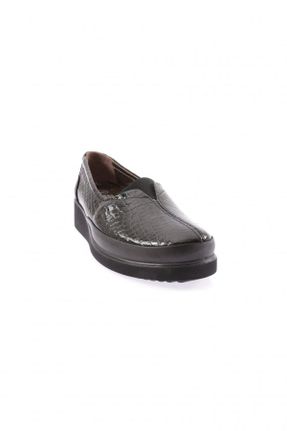 کفش کژوال مشکی زنانه چرم طبیعی پاشنه کوتاه ( 4 - 1 cm ) پاشنه پر کد 658591670
