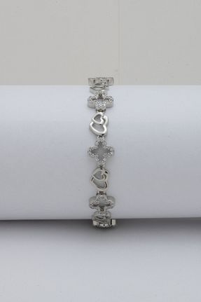 دستبند جواهر سفید زنانه زیرکن Sewar Store - کد 837605752