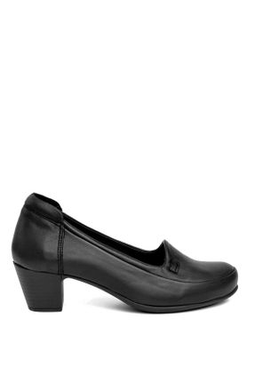 کفش پاشنه بلند کلاسیک مشکی زنانه پاشنه متوسط ( 5 - 9 cm ) پاشنه ضخیم کد 816641544