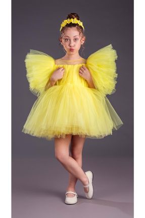 لباس زرد بچه گانه بافتنی مخلوط پلی استر رگولار کد 820464452