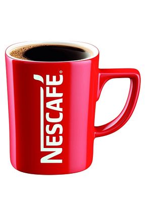 لیوان آب قرمز پرسلن Nescafe - کد 836932779