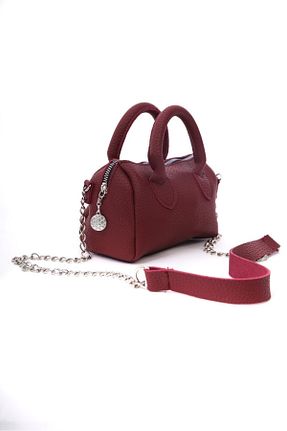 کیف دوشی زرشکی زنانه چرم مصنوعی İAMBTŞY - کد 832316526