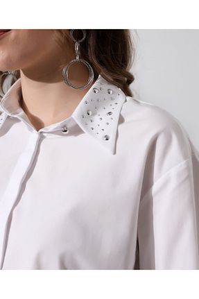 پیراهن سفید زنانه کراپ Karol - کد 801461156