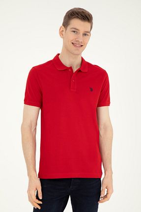 تیشرت قرمز مردانه یقه پولو U.S. Polo Assn. - کد 837354209
