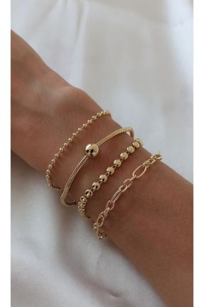 دستبند جواهر طلائی زنانه روکش طلا کد 319197209