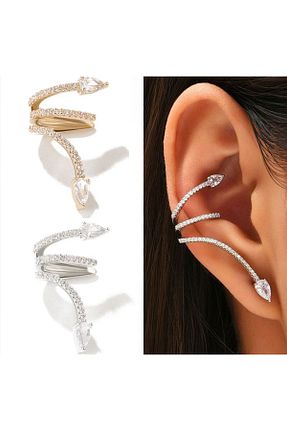 گوشواره غضروفی نقره طلائی AychaAksesuar - کد 837365281