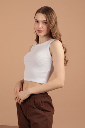 بلوز نباتی زنانه کراپ Genel Markalar - کد 832879577