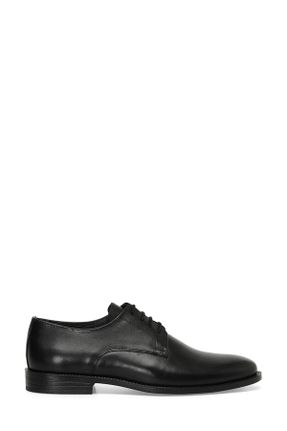 کفش کلاسیک مشکی مردانه چرم طبیعی پاشنه کوتاه ( 4 - 1 cm ) کد 802060377