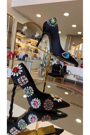 کفش استایلیتو مشکی پاشنه ضخیم DUYGUSHOESBAG - کد 837456751
