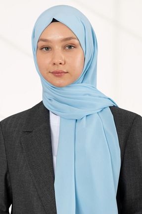شال آبی زنانه Medine İpeği hijabchi - کد 804600016