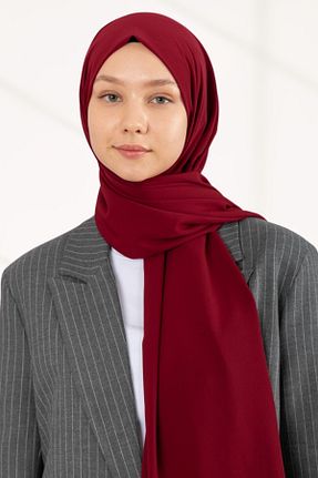 شال زرشکی زنانه Medine İpeği hijabchi - کد 804597377