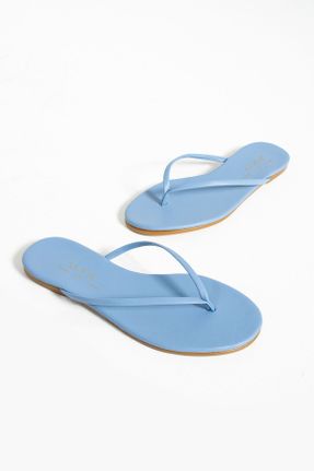 دمپائی آبی زنانه پاشنه ساده پاشنه کوتاه ( 4 - 1 cm ) چرم مصنوعی کد 825568349