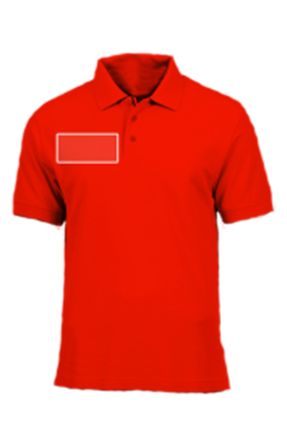 تی شرت قرمز مردانه یقه پولو پنبه - پلی استر کد 837528270