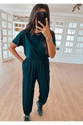 ست بالاتنه و پائین تنه آبی زنانه تریکو Unique Style - کد 837037275