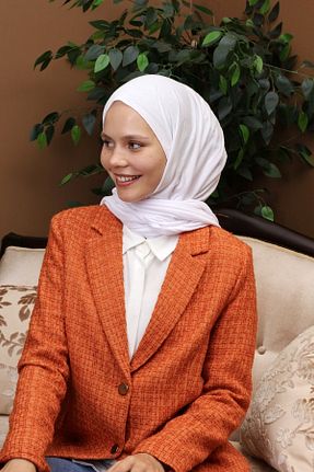 شال سفید زنانه ویسکون SpecialScarf Hijab Fashion - کد 759985002