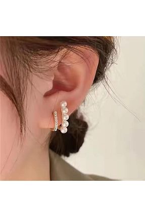 گوشواره استیل (فولاد) طلائی زنانه استیل (فولاد) HOBİSY GIFT SHOP - کد 825686015