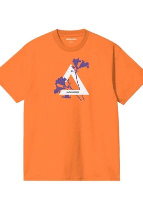 تی شرت نارنجی مردانه اسلیم فیت کد 837526444