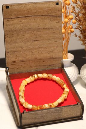 دستبند جواهر بژ زنانه سنگ طبیعی Seyy - کد 836794666