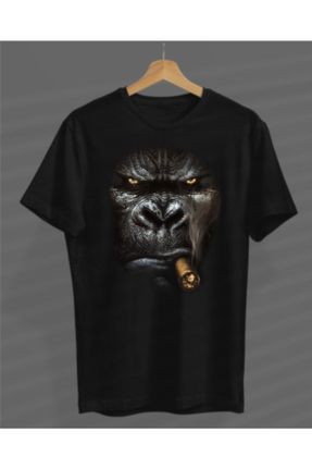 تی شرت مشکی زنانه رگولار یقه گرد طراحی کد 245103698