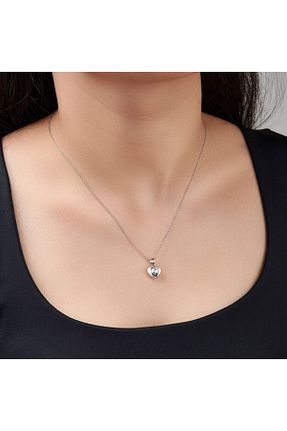 گردنبند جواهر متالیک زنانه رودیوم Monemel - کد 41145249