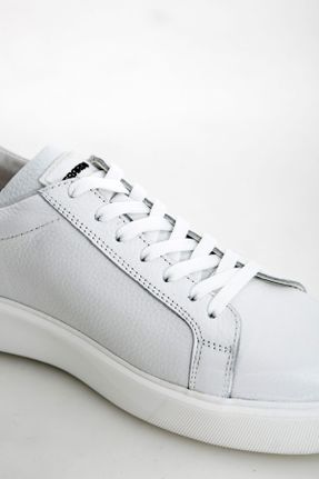 کفش اسنیکر سفید مردانه چرم طبیعی بند دار چرم طبیعی کد 828365840