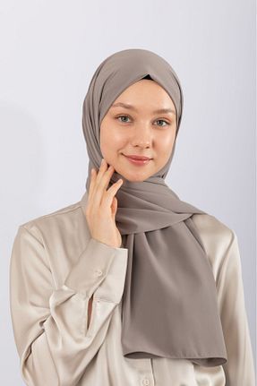شال قهوه ای زنانه Medine İpeği hijabchi - کد 804497651