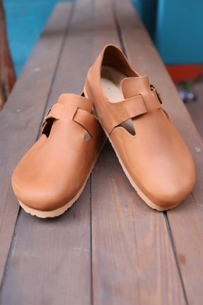 کفش کژوال قهوه ای زنانه چرم طبیعی پاشنه کوتاه ( 4 - 1 cm ) پاشنه ساده کد 837526749