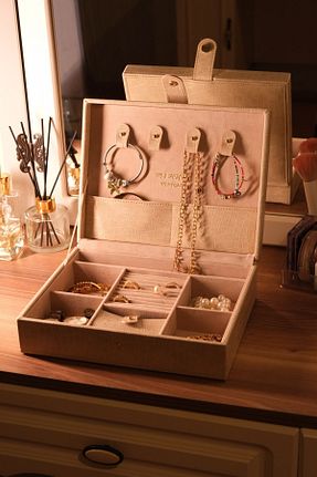 نظم دهنده جواهرات و آرایش بژ چوب TASKUTU - کد 781416728
