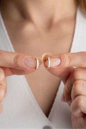 گوشواره نقره صورتی زنانه 925 عیار Silvano Jewelry - کد 788951345