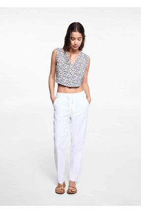 تیشرت سفید زنانه رگولار MANGO Teen - کد 822181463