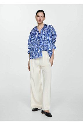 پیراهن آبی زنانه رگولار MANGO - کد 822181823