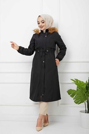 کاپشن سایز بزرگ مشکی زنانه سایز بزرگ Marjinal City - کد 348413454