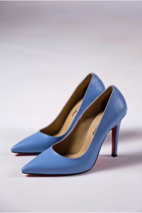 کفش استایلتو آبی پاشنه نازک پاشنه متوسط ( 5 - 9 cm ) کد 678427211