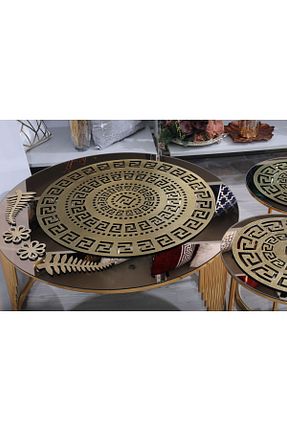 رومیزی طلائی چرم مصنوعی SEHARA - کد 768614250