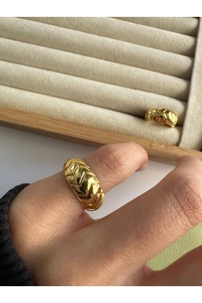 انگشتر جواهر طلائی زنانه روکش طلا کد 814652468