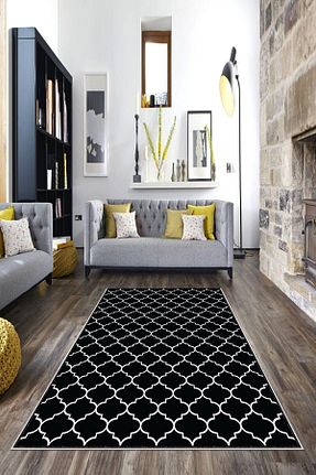فرش مشکی زیره ضد لغزش MENTEŞ HOME - کد 770968004
