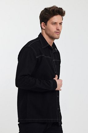 پیراهن مشکی مردانه رگولار DAMGA JEANS - کد 805447451