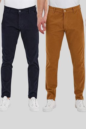 شلوار سرمه ای مردانه پنبه - الاستین DAMGA JEANS - کد 706485288