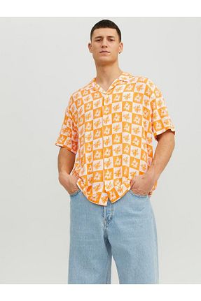 پیراهن نارنجی مردانه Relaxed Jack & Jones - کد 701218302